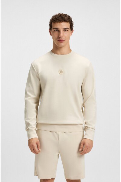 BOSS CN Future Erkek Bisiklet Yaka Sweatshirt