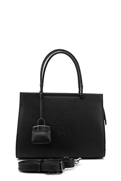 GÖNDERİ(R) Γυναικεία τσάντα χειρός και ώμου με μαύρο μακρύ λουράκι