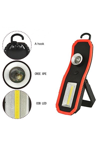 Bibilel Lampa de Lucru cu Acumulatori, Magnet,