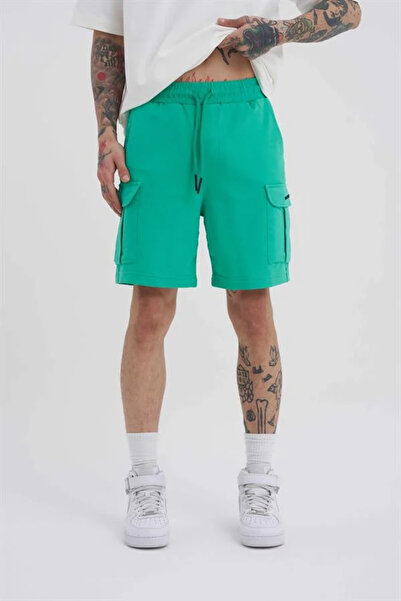 Machinist Ανδρικό Green Basic Relaxed σορτς - με τσέπη Cargo