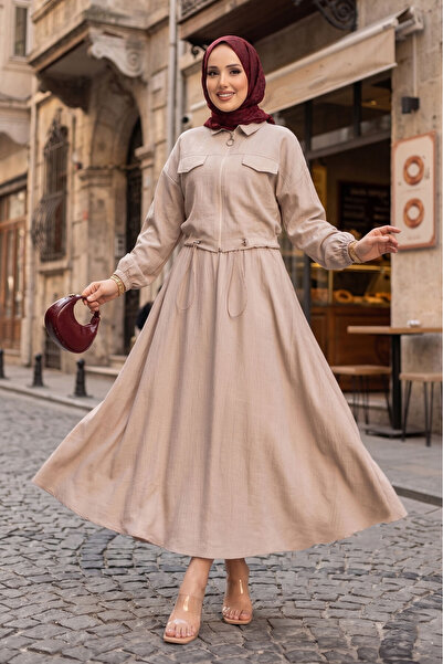 EBRUTESETTÜR Αθλητικό Σετ Crop Jacket με Φούστα Μπεζ