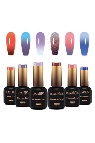 LUXORISE Σετ 6 ημιμόνιμων βερνικιών νυχιών Thermocool - Mirage