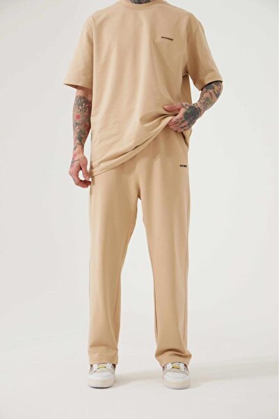 Machinist Relaxed Basic Baggy Eşofman Altı Bej