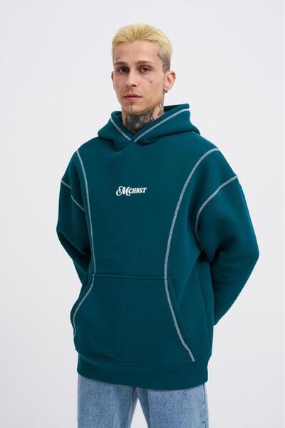 Machinist Erkek Straddie Hoodie Yağ Yeşili