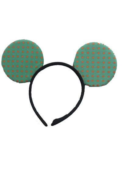 partidolu Πράσινο χρώμα νερού με πουά, μεγάλο στέμμα αυτιών, στέμμα ποντικιού...