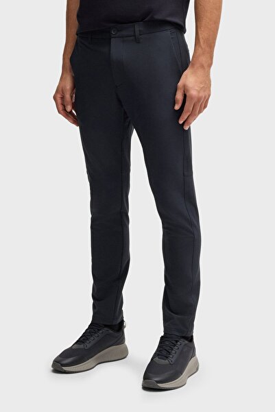 BOSS Erkek Slim Fit Çabuk Kuruyan Su Tutmayan Dar Paça Lacivert Pantolon