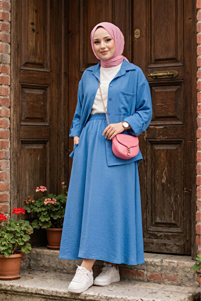 EBRUTESETTÜR Skirted Double Suit Indigo