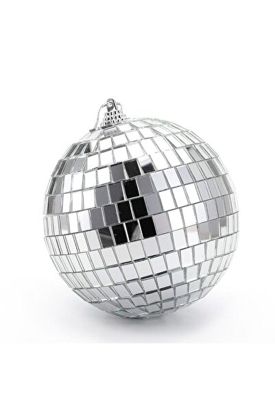 partidolu Χριστουγεννιάτικο Στολίδι Κρεμαστό Ασημί Χρώμα Καθρέφτης Ντίσκο Μπά...
