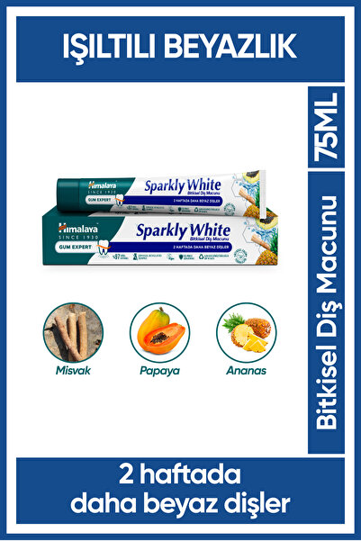 Himalaya Since 1930 Işıltılı Beyazlık Bitkisel Beyazlatıcı Diş Macunu, Florür...