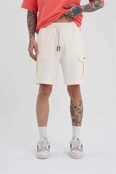 Machinist Ανδρικό σορτς Cargo Pocket Basic Relaxed Cream
