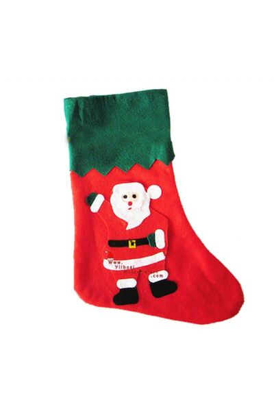 Pandoli Χριστουγεννιάτικη κάλτσα δώρου με πάρτι κόκκινο πράσινο χρώμα με φιγο...