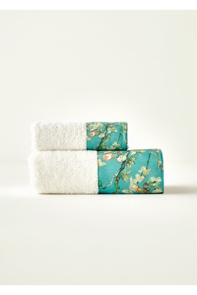 Bella Maison Prosop de față Van Gogh Almond Blossom 100% bumbac Turcoaz (50x90 cm)