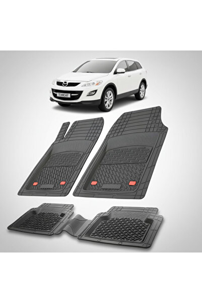 TEAMCAR Covorașe auto tip tavă compatibile cu Mazda CX-9 (2006–2015), negre, ...