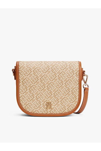 Tommy Hilfiger TH MONOPLAY LEATHER SADDLE BAG Kadın Çapraz Çanta AW0AW17414RBT