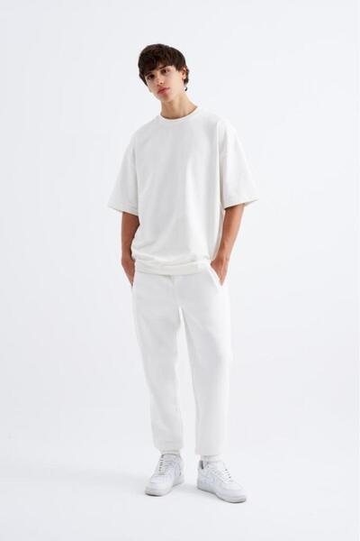 Machinist Ανδρικό Relaxed Jogger Basic Φούτερ Εκρού