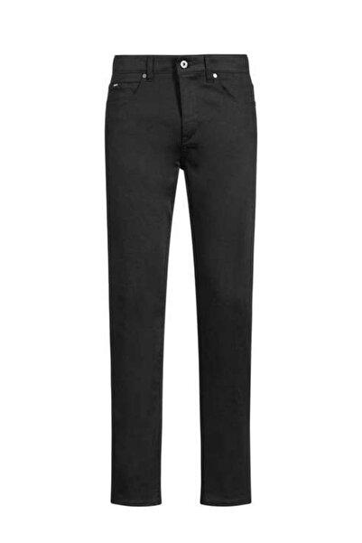 BOSS Erkek Normal Bel Slim Fit Dar Paça Siyah Jeans