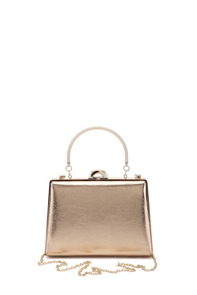 GÖNDERİ(R) Γυναικεία βραδινή τσάντα φορέματος με μπρούτζινη μακριά αλυσίδα κα...