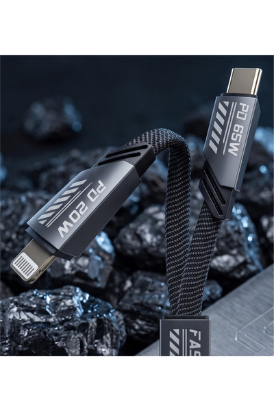 K475 Mecha Style 2in1 Type-c Lightning 65w 20w Şarj Kablosu