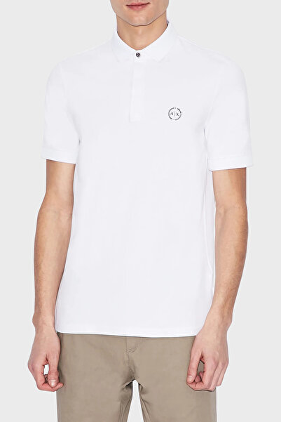 Armani Exchange تي شيرت أبيض للرجال 8NZF91 ZJ81Z 1100