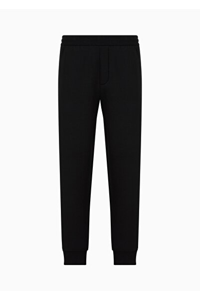 Emporio Armani Erkek Rahat Kesim Pamuklu Beli ve Paçası Lastikli Siyah Eşofma...