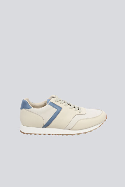 PAUL&SHARK Erkek Deri ve Süet Bej Sneaker