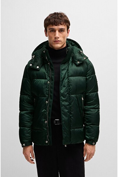 BOSS Logolu Regular Fit Çıkarılabilir Kapüşonlu Şişme Mont Erkek MONT 5052536...
