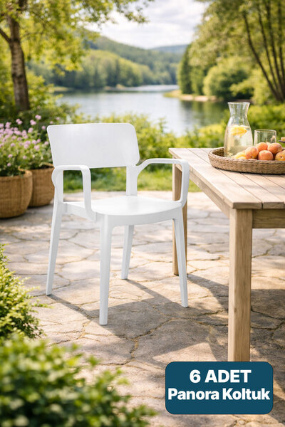 Panora Colored Seat White 6-Piece Set