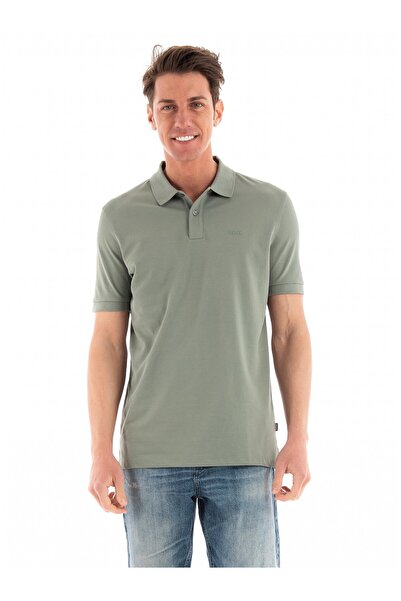 BOSS Erkek Regular Fit Kısa Kollu Düz Polo Yaka Yeşil 2 Polo Yaka T-shirt 504...