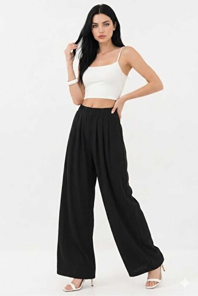 FEVİLLE Modal Touch Pile Detaylı Geniş Paça Pantolon