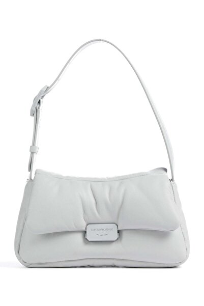 Emporio Armani Women's Logo Strap Shoulder Bag with Zipper Closure and Two Co...