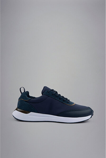 PAUL&SHARK Erkek Bağcıklı Yürüyüş Logo Detaylı Lacivert Sneaker