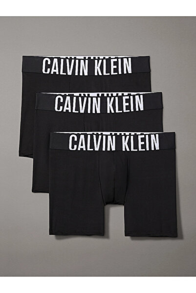 Calvin Klein Erkek Dokuma Kumaş Marka Logolu Siyah Boxer