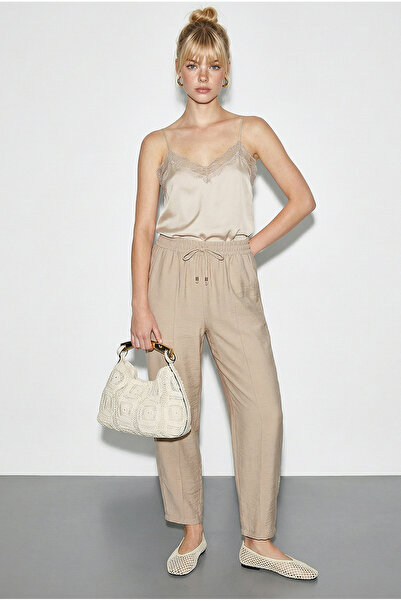 Bianco Lucci Γυναικείο παντελόνι με ελαστική μέση 60111076