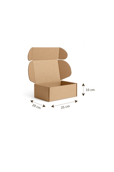 megetasarım 25x20x10 cm E Dalga E-Ticaret Karton Kutu , Kargo Kutusu