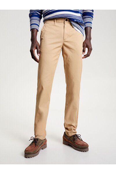 Tommy Hilfiger Erkek Slim Fit Bej Pantolon