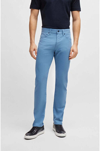 BOSS Erkek Denim Normal Belli Düz Model Günlük Kullanım Mavi1 Jeans