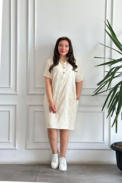 yb yağmur butik Κεντημένο φόρεμα μουσελίνας