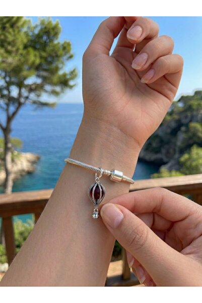 My Story Sıcak Hava Balonu Kırmızı Murano Sarkan Charm