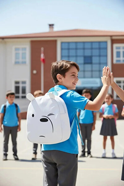 Miniso We Bare Bears Lisanslı Kutup Ayısı Sırt Çantası – Su Geçirmez ve Hafif...