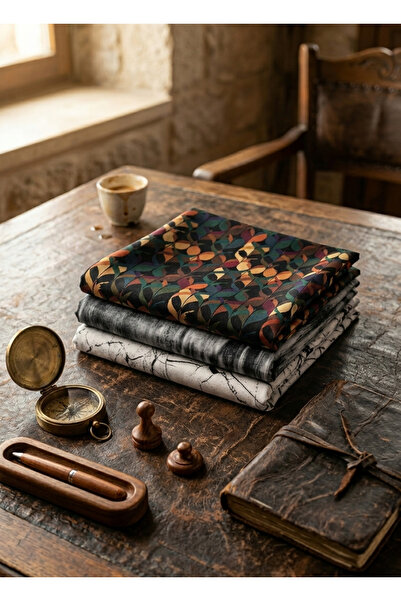 AFVENTE Φύλλο, Γεωμετρικό, Μαρμάρινο Σχέδιο, Μαλακό Σάλι Βαμβάκι Αγοράστε 3 Π...