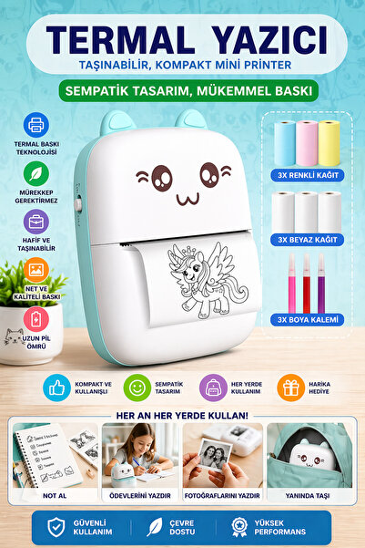 nextbuy Mini Fotoğraf Yazıcı Kablosuz Etiket Yazıcı Baskı Makinesi Ios Androi...