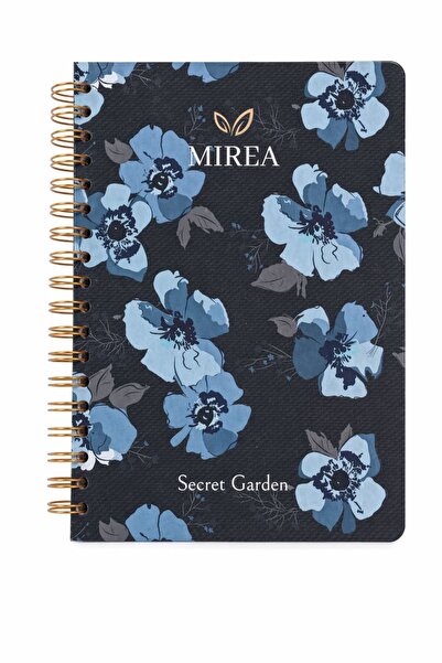 Mirea B5 17x24 cm Spiralli Çizgili Tarihsiz Not Defteri Secret Garden Koleksiyon