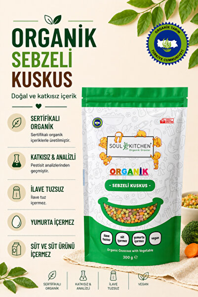 Soul Kitchen Organik Ürünler Organik Sertifikalı Sebzeli Kuskus İlave Tuzsuz ...