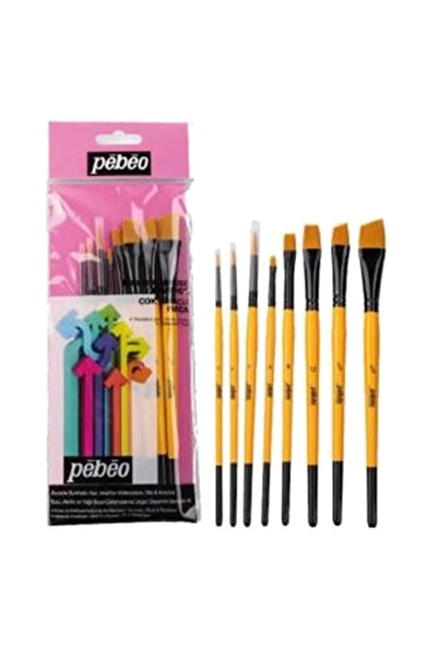 Pebeo Σετ Πινέλων Γωνιακά-Κοφτερά-Ακροστόγωνα-Ακουαρέλας 8 Τεμαχίων ΣΕΤ-6