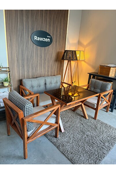 RAWZEN HOME Rawzen Ahşap Bahçe Balkon Takımı l Dış mekana dayanıklı