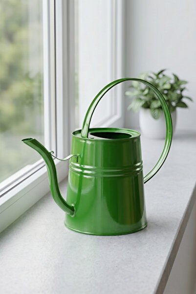 Desen Dekorasyon Sophia 2 Litre Metal Çiçek Saksı Sulama Kabı Yeşil - Modern ...