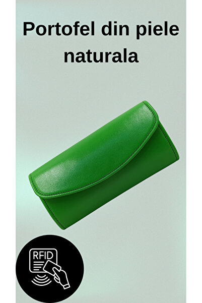 OEM Γυναικείο πορτοφόλι από γνήσιο δέρμα, με θήκες, κλείσιμο με κούμπωμα, χει...