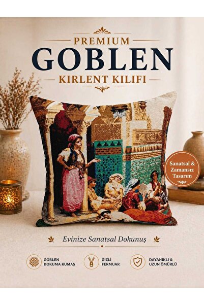 KIRLENT EV Θήκη μαξιλαριού με μοτίβο γυναικείας ταπετσαρίας