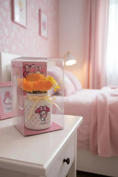 Miniso Sanrio Lisanslı My Melody Oda Parfümü ve Süs Seti - Seramik Şişeli Dek...