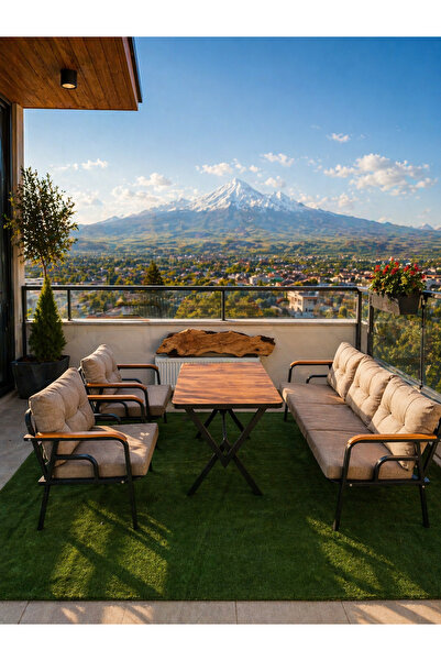 Mesgarden 3+1+1+MASA BAHÇE VE BALKON MOBİLYASI 70*110 X MASA OTURAK CAPİÇİNO ...